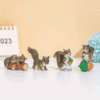 4pcs, Squirrel Figurines Set, Indoor & Outdoor Use