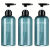 Set of Three, 500ml Reusable Plastic Bottles for The Bathroom, Including a Pump Dispenser for Shampoo, Conditioner, And Body Wash.