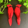2 Pcs, Red Taiping Bird with Simulated Feather Foam, Handicraft Bird for Courtyard & Room Decoration