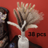 38 Pcs, Bohemian Natural Dried Pampas Grass Bouquet for Vase & Pot decoration.