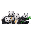 4 pcs, Cute Panda Figurines Set, Realistic Resin Figurines For Home & Office Decor, Indoor & Outdoor Suitable.