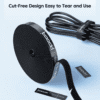 1 mtr, Cable Organizer Reuseabe Ties, Self Sticking Velcro, Tearable Strip Cables Winder Ties, Wire Cord Organizer