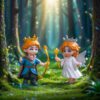 2 pcs set, Mini Prince & Princess Fairy Tale Figurines, Cute Angel Crafts, Car, Home & Office Decoration, Terrarium, Dollhouse, Micro Landscape Decor