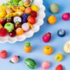 10 pcs set, Mini Fruits Figurines, Realistic Artificial Crafts for Kitchen, Home Decoration