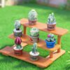 7 pcs set, Mini Cactus Potted Plants Figurines, Cute Colorful plants for Home, Office, DIY Mini Garden decoration