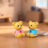 2 pcs set, Mini Teddy Bear Figurines, Cute Ornaments for car decor, Fairy Garden & Desktop Decoration.