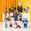 12 Pcs Set, Zootopia Action Figurines, Cute Realistic Cartoon Gift Set, Home Office Car Decor, Birthday Cake Decoration