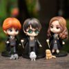 3 pcs set, Harry Potter Movie Action Figurines, Cute Realistic Cartoon Gift Set, Home Office Car Decor, Birthday Cake Decoration