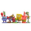 6 pcs set, Sponge Bob Action Figurines, Cute Realistic Cartoon Gift Set, Home Office Car Decor, Birthday Cake Decoration