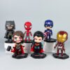 6 Pcs Set, Avengers Action Figurines, Cute Realistic Marvel Cartoon Gift Set, Home Office Car Decor, Birthday Cake Decoration