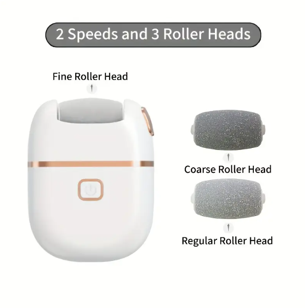 1pc Rechargeable Electric Foot Grinder for Cracked Heels - 3 Replacement Grinding Heads, 2-Speed Settings, Easy to Use with USB Charging. - Image 5