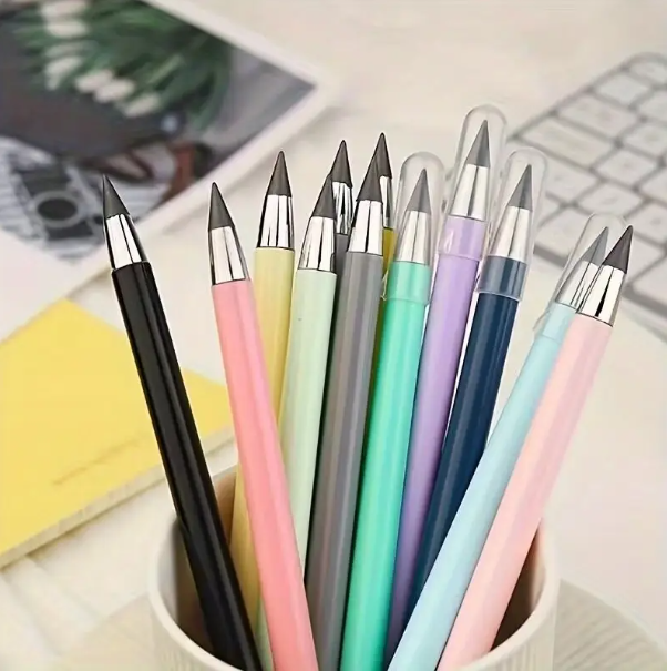 1 pc, Pencil that Never Runs Out No Need For Sharpening, New-Black Tip Technology with Eraser, Macaron Color, Durable and Creative Pencil. - Image 4