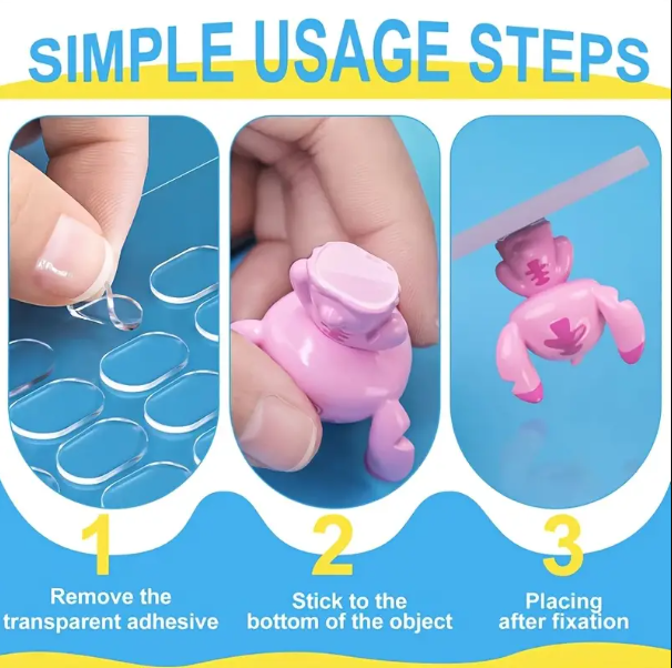 80 Pcs, Pack Clear Double-Sided Adhesive Dots - Removable, High Quality, Strong Bond for DIY Crafts, Home Decor, Posters, and Party Decorations - Image 3