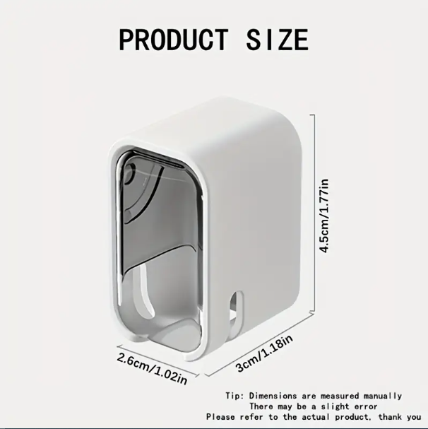 2 pcs, Wall-Mounted Toothbrush Holders, High quality, Durable Material, No-Drill Installation, Space-Saving Bathroom Accessory. - Image 4