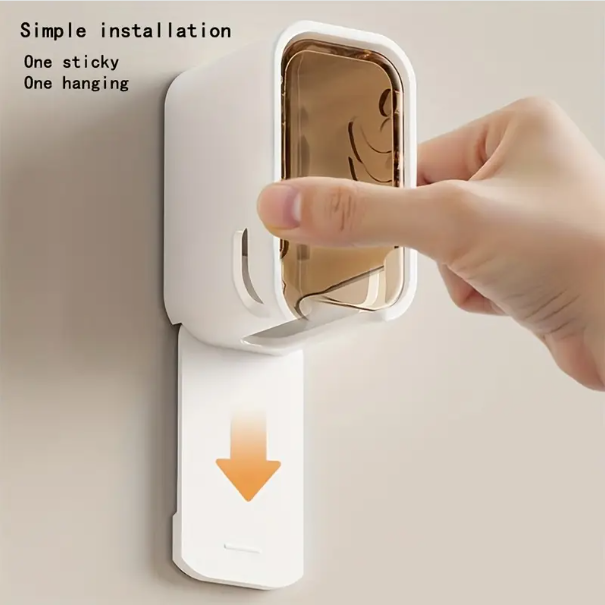 2 pcs, Wall-Mounted Toothbrush Holders, High quality, Durable Material, No-Drill Installation, Space-Saving Bathroom Accessory. - Image 6