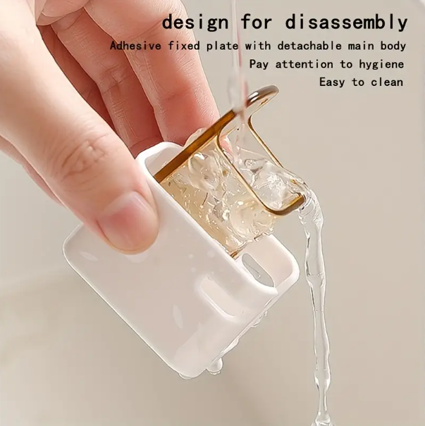 2 pcs, Wall-Mounted Toothbrush Holders, High quality, Durable Material, No-Drill Installation, Space-Saving Bathroom Accessory. - Image 7