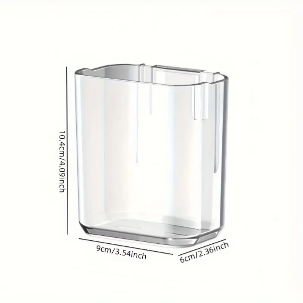 1 pc, Wall-Mounted Toothbrush Holder With Drainage, No-Drill Adhesive Bathroom Storage Organizer, Simple Design, for Bathroom, Kitchen. - Image 3