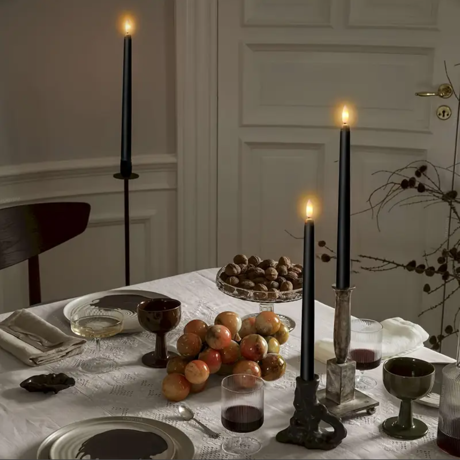 1 pc, LED Flickering Flame Taper Candle, 3D Wick Warm Light Battery Operated. - Image 6