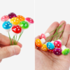 10 Pcs, Colorful Plastic Mushroom Figurines, Garden and Plants Pot Decoration.