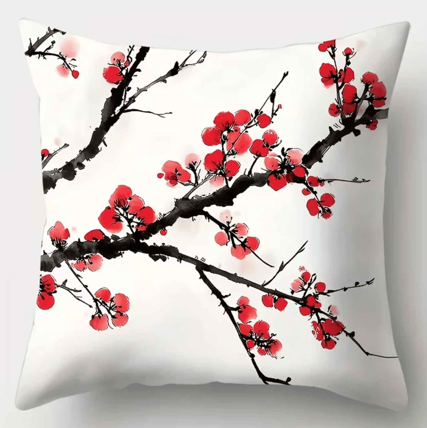 4 Pcs set, sofa pillow cover, pavilion Japanese plum blossom pillowcase, 44.96 cm * 44.96 cm, single-sided printing, home decoration, sofa lumbar support cover, pillow cover (without pillow core) - Image 6