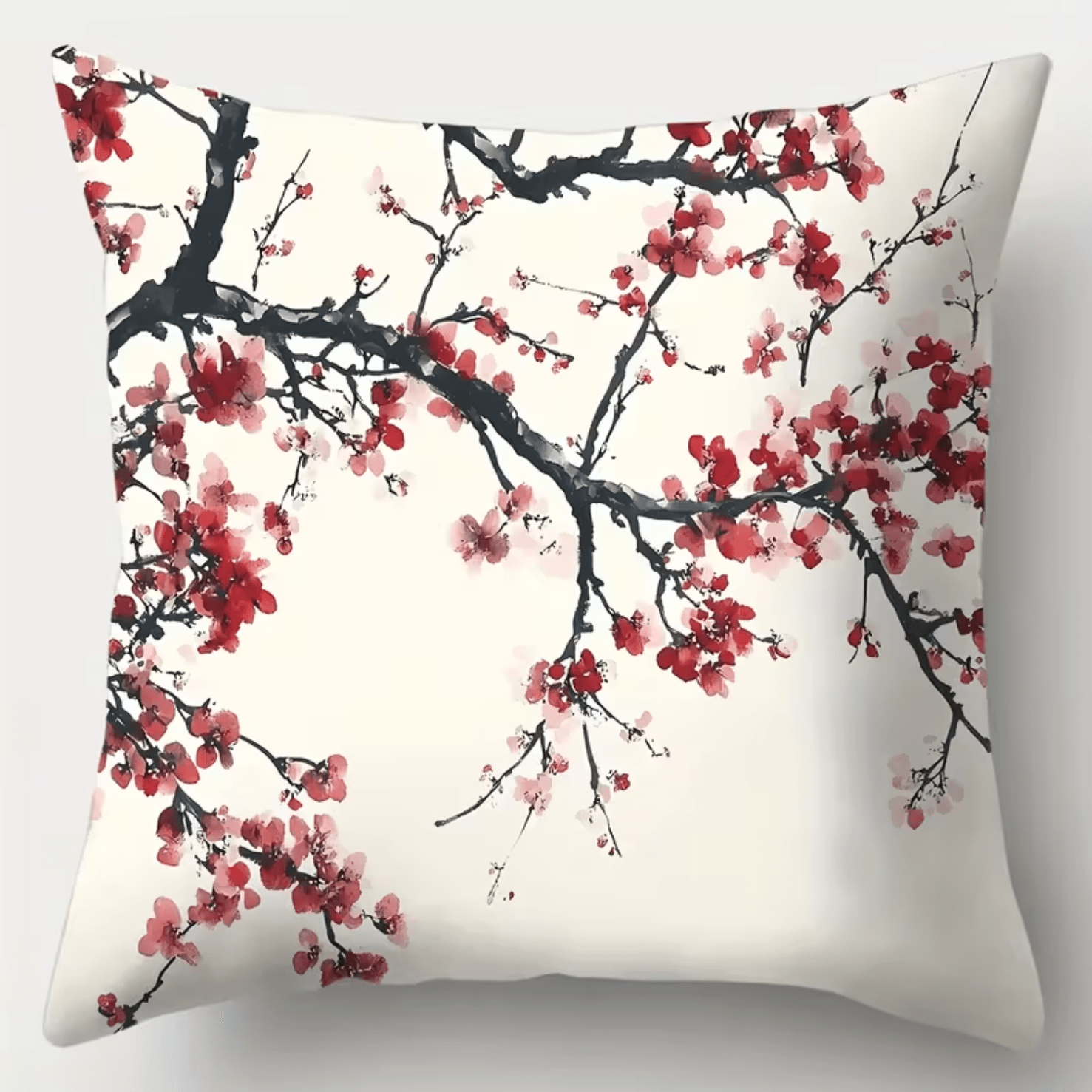 4 Pcs set, sofa pillow cover, pavilion Japanese plum blossom pillowcase, 44.96 cm * 44.96 cm, single-sided printing, home decoration, sofa lumbar support cover, pillow cover (without pillow core) - Image 7