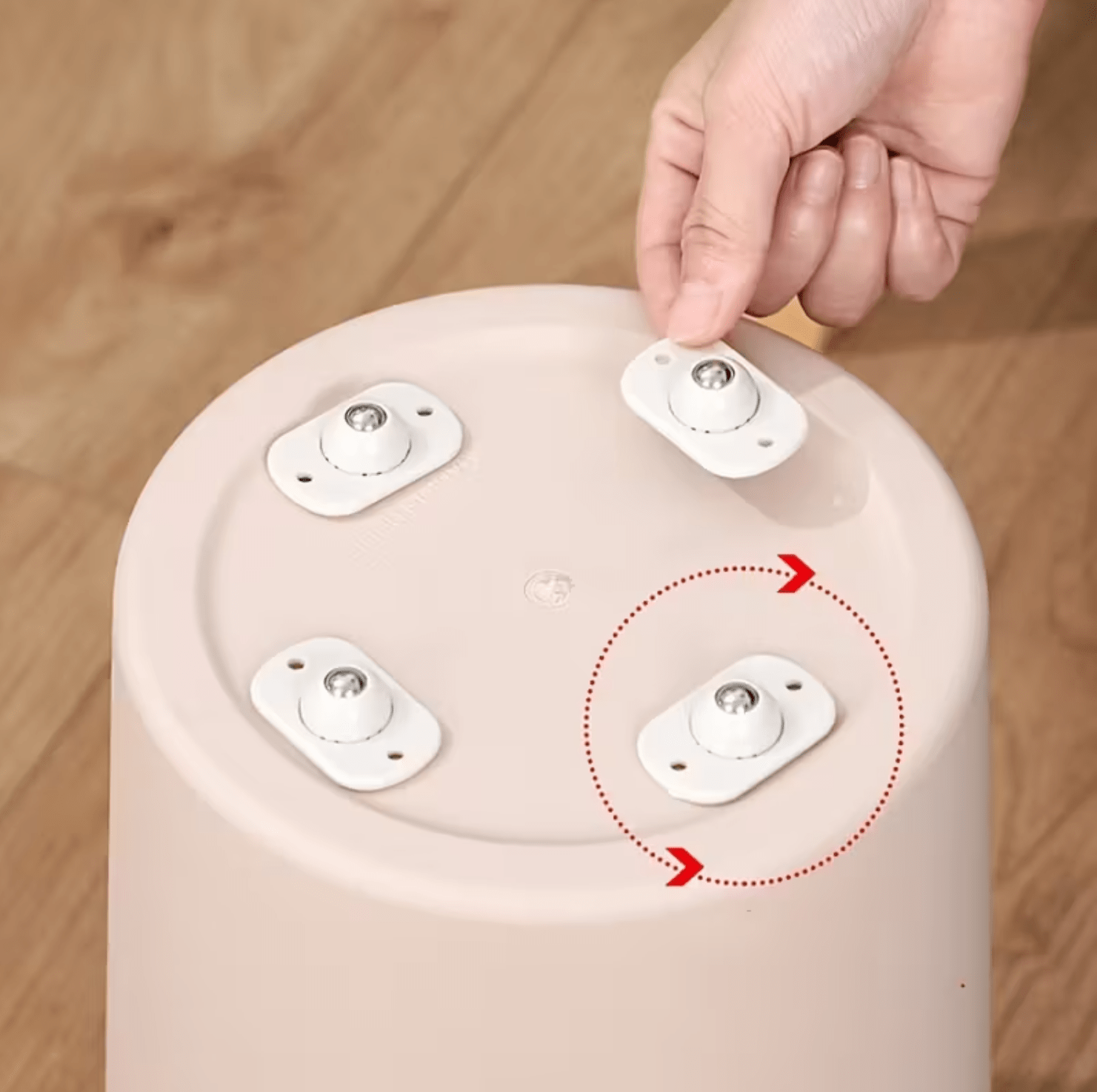 4 Pcs, Self-Adhesive Universal Ball Casters, Rotating Metal and Plastic Pulley Wheels for Small Appliances, Storage Box and Trash Cans.