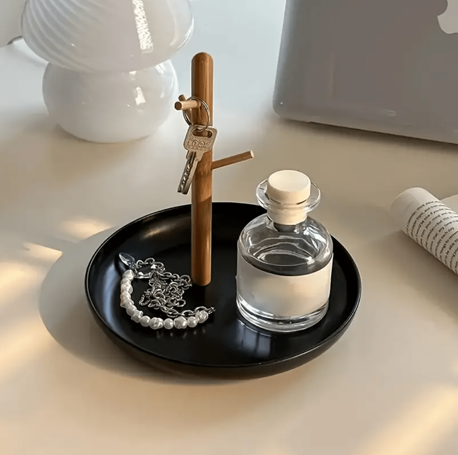 1 Pc, Nordic Entryway Table, Console Storage Tray, Keys, Jewelry, Perfume Storage Tray, For Lobby, Living Room, Bed Room, Office. (Black) - Image 2