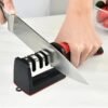 1 pc, Knife & Scissors Sharpener, High Quality Durable Material, 3 Stage Fine Sharpening Tool For All Types Of Knives.