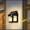 1 pc, Solar Wall Light With Motion Sensor Feature, Dual LED Filaments, High Brightness, 2 Brightness Modes, Waterproof Design.