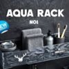 1 pc, Bathroom/Kitchen Wall Rack, Aqua Design, Durable-Unbreakable Material, No Drill Adhesive Mount, Shower Caddy.
