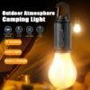 1 pc, Rechargeable Camping lamp, Emergency light, Garden Decor. Dual LED Filament, Super Bright Light, 3 Brightness Modes, Water Resistant Light