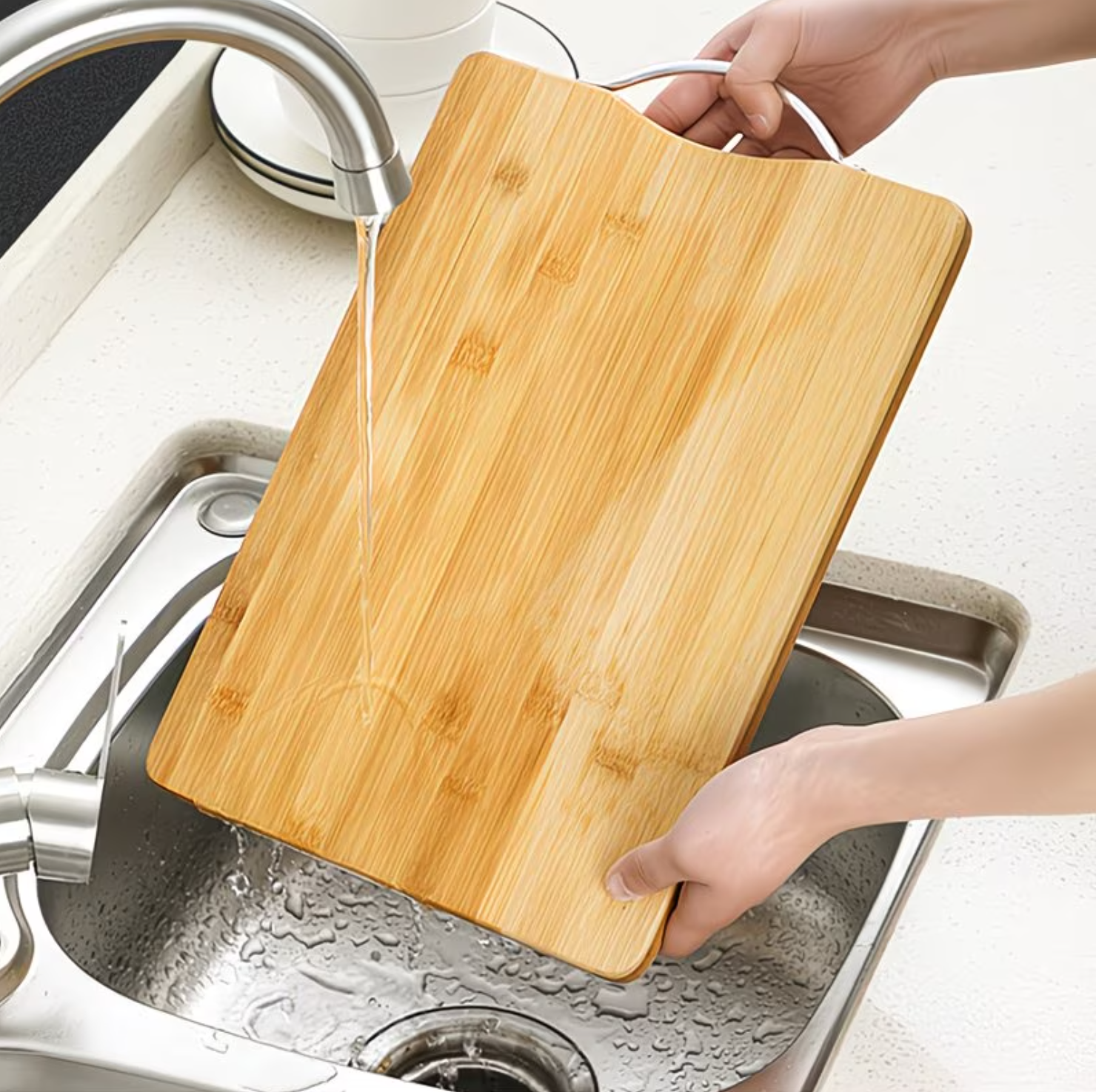 Bamboo Cutting and Chopping Board for Kitchen, Water Proof, Safe & Healthy, Knife-Friendly, Easy to Clean - Image 5