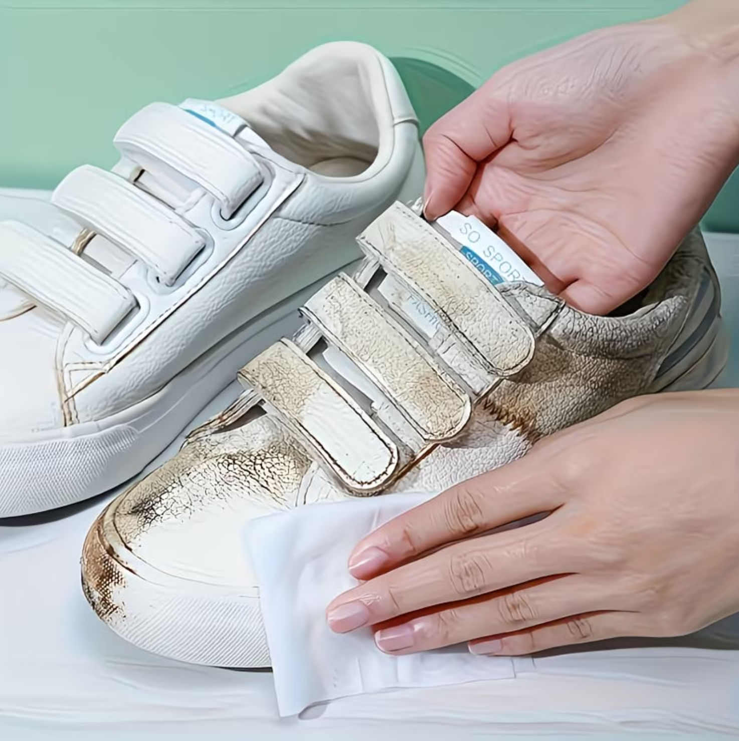 80 pcs Pack, Disposable Shoe Cleaning Wet Wipes for Sneakers, Joggers and all Soles, No rinse Required.