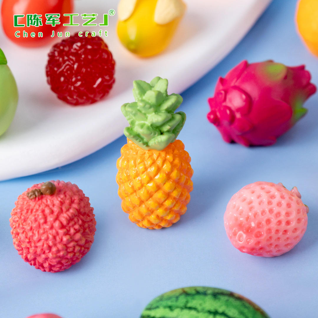 10 pcs set, Mini Fruits Figurines, Realistic Artificial Crafts for Kitchen, Home Decoration - Image 3