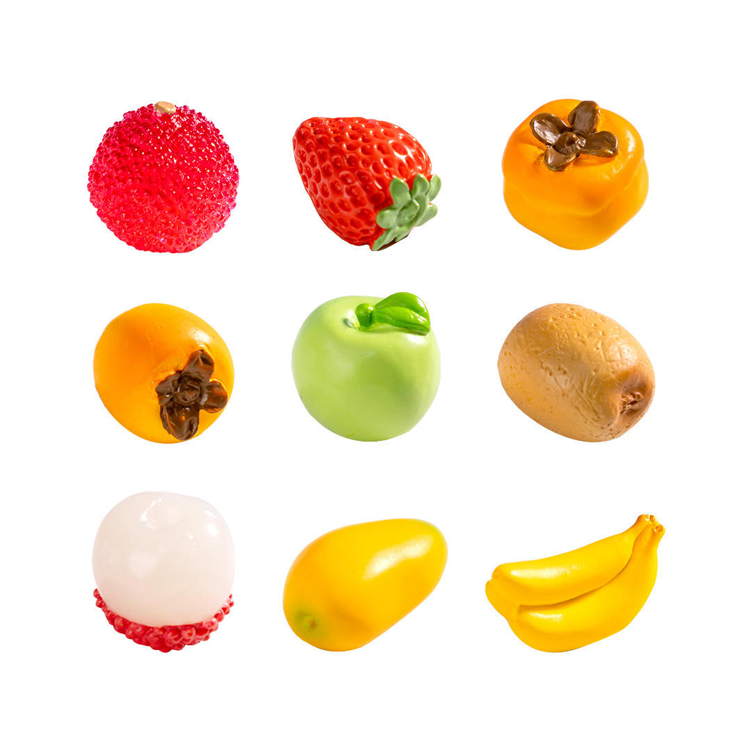 10 pcs set, Mini Fruits Figurines, Realistic Artificial Crafts for Kitchen, Home Decoration - Image 5