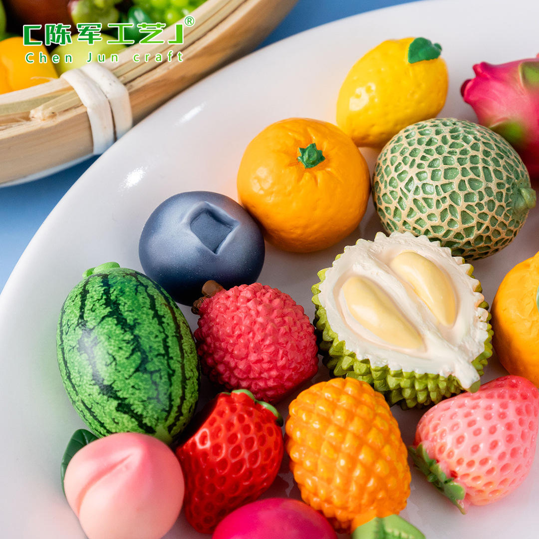 10 pcs set, Mini Fruits Figurines, Realistic Artificial Crafts for Kitchen, Home Decoration - Image 6