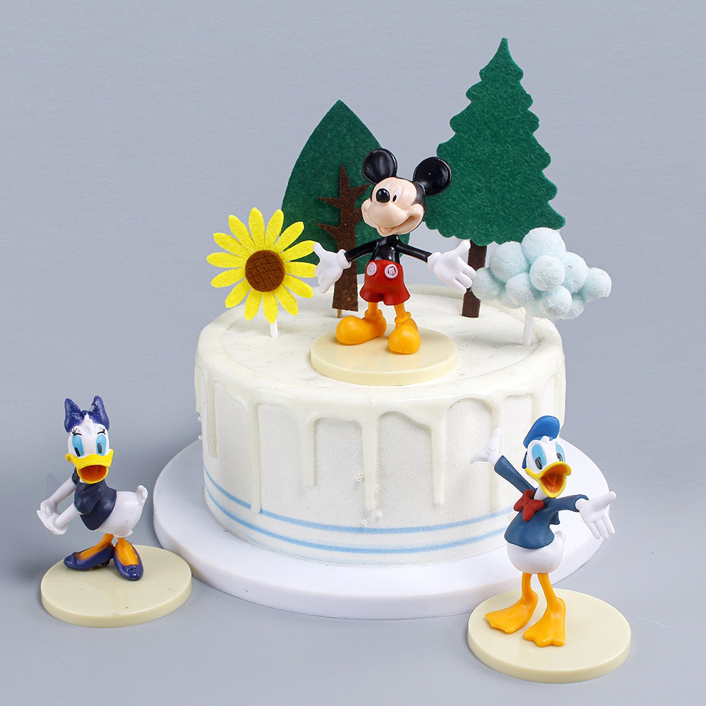 6 pcs set, Mickey & Minnie Mouse Action Figurines, Cute Realistic Cartoon Gift Set, Home Office Car Decor, Birthday Cake Decoration - Image 2