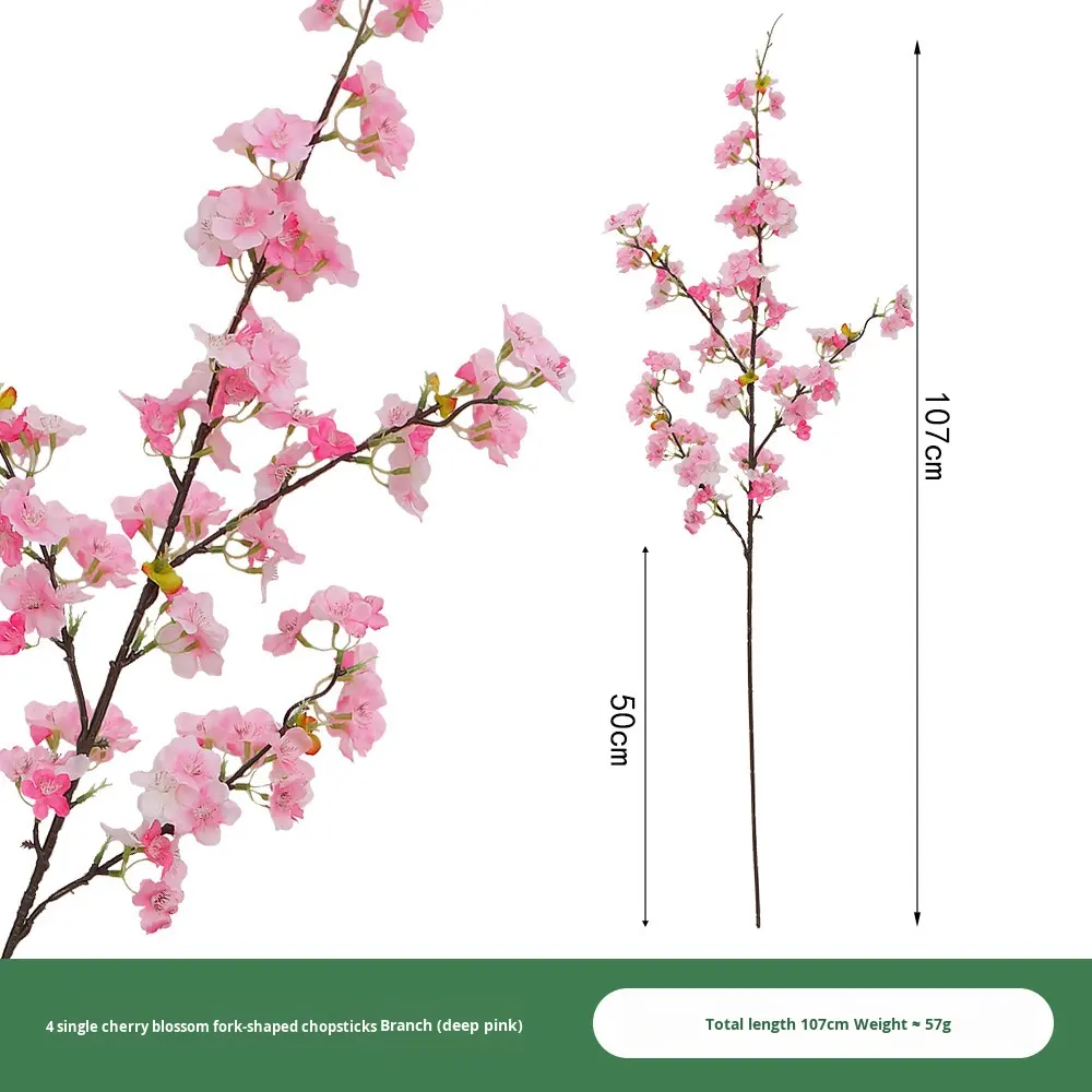 4 Pcs Bunch, Artificial Cherry Blossom Flowers, Realistic and Vibrant Flowers for Home & Office Decoration, Wedding And Party Decor - Image 5